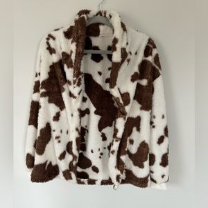 Soft cow print jacket